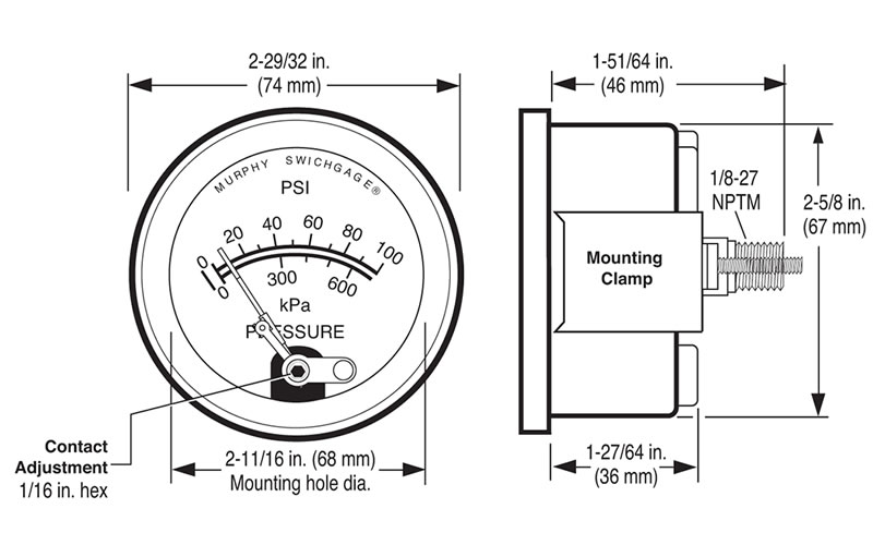 Dimensions A25 Series